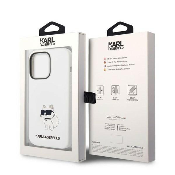 Karl Lagerfeld KLHCP14XSNCHBCH iPhone 14 Pro Max 6.7" hardcase biały/white Silicone Choupette