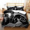 Vintage Camera Duvet Cover Fashion Comforter Bedding set Soft Quilt Cover and Pillowcases for Teens Boy SingleDoubleQueenKing