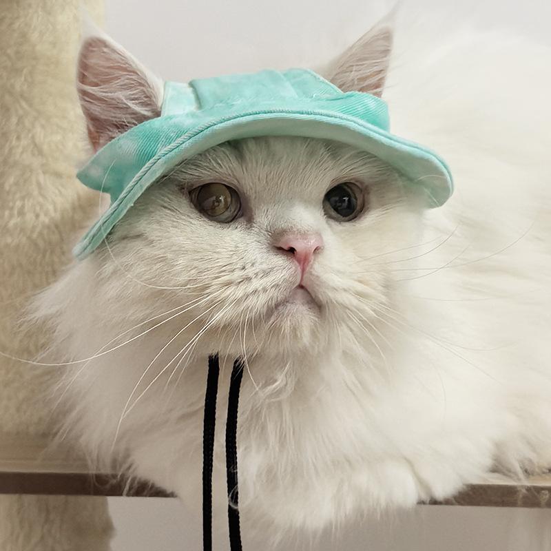 Шляпы для защиты от солнца для собак и кошек, Нелипкие шляпы, Защита ушей от отслаивания, Рыбацкие шляпы с регулируемой веревочной пряжкой для питомцев