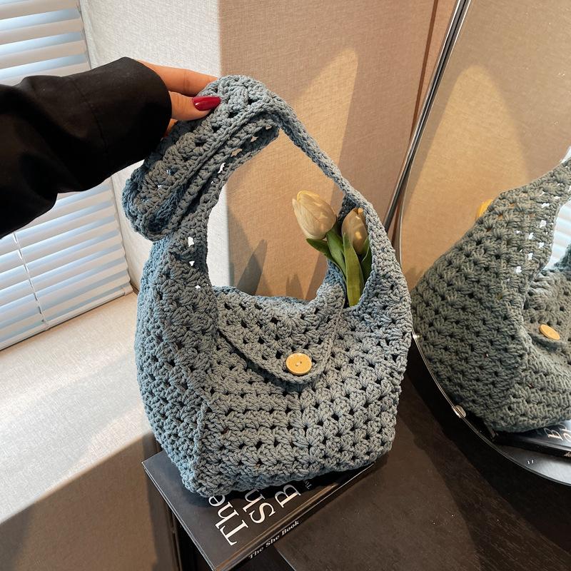 Ленивый ветер вязаная ажурная плетеная сумка нишевый дизайн приморский отпуск досуг пельмени сумка через плечо сумка-мессенджер