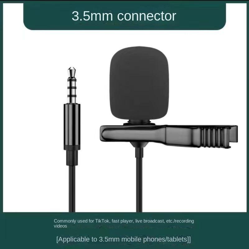 Mobile Phone Mini Microphone, Karaoke Voice-activated Wired Recording Lavalier Microphone