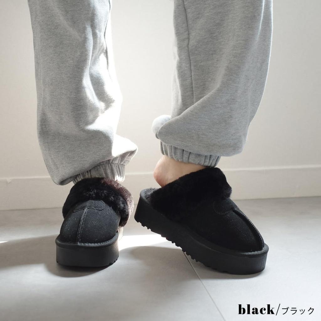 Amiami Sheepskin Sheepskin Platform Sheepskin Platform Office Shoes Sizes CN406 Women's Slippers, Boots, Slippers, Sandals, Sheepskin, Fall/Winter