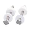 2pcs Stainless Steel Toilet Lid Fixing Screws for K 3566T U Toilets Featuring Square Head and Rubber Nut Noise Reduction