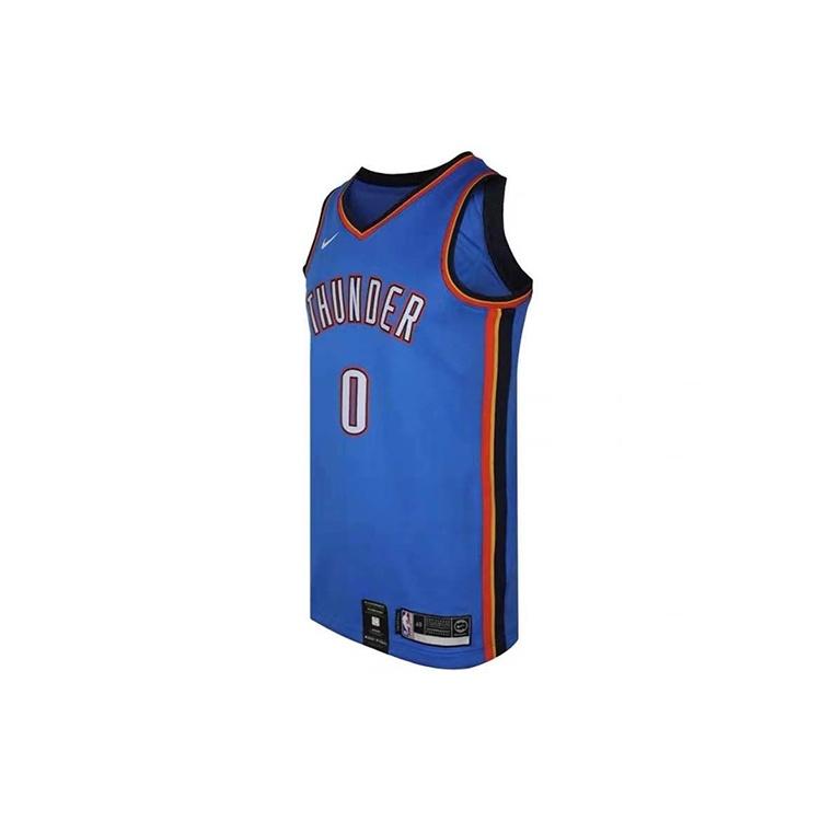 Nike NBA Oklahoma City Thunder Russell Westbrook 0 Swingman Jersey 'Blue' Men's AV4955-403