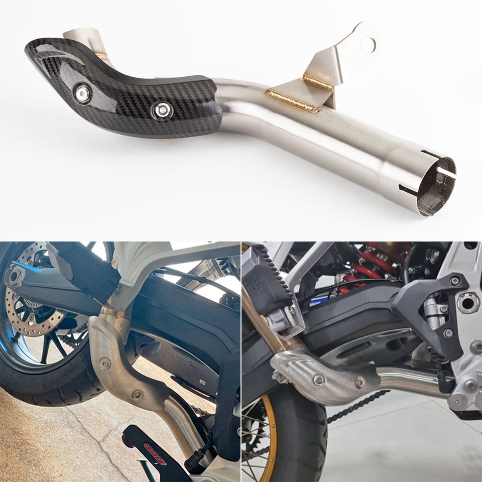 Motorcycle Exhaust Stainless Steel Link Pipe For BMW F750GS F850GS F 850 GS 2018-2022 F850GS exhaust F850 Muffler