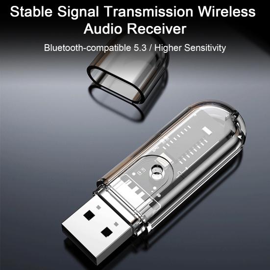 USB-адаптер Bluetooth 5.3, 10 м, низкая задержка, для автомобильной стереосистемы, компьютерных колонок, телевизора, наушников