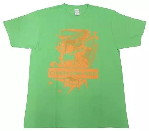 T-shirt Green L Chainsaw Man Size 74cm