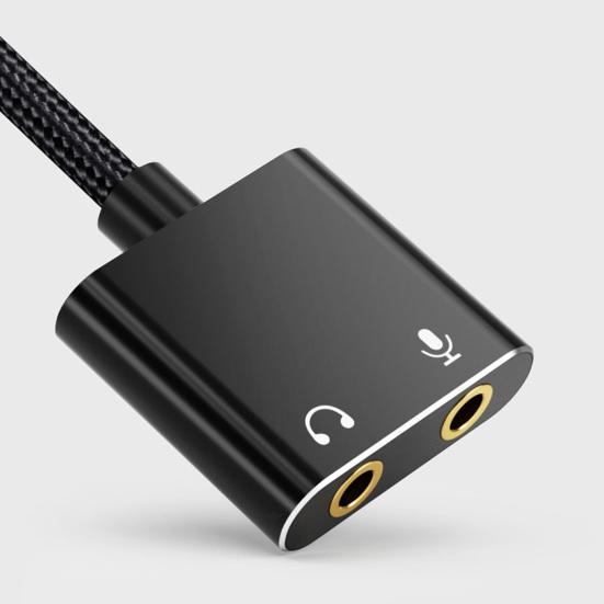 USB на 3,5 мм Аудиоадаптер Звуковая карта 2 в 1 Порты для наушников и микрофона Не требующий драйверов Кабель для преобразования аудио Офисное использование