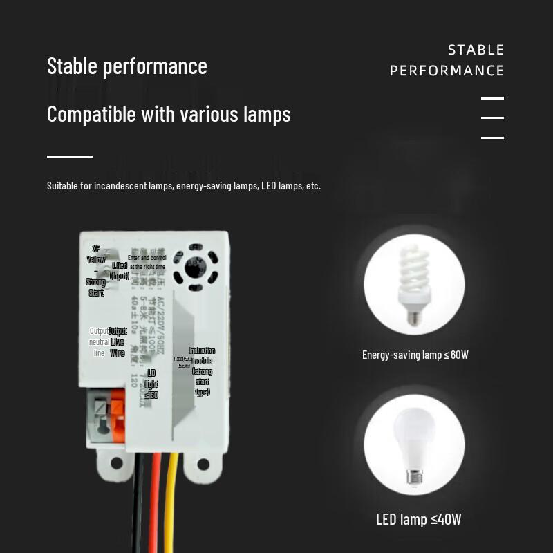 Beigong AC220V 5-Wire Radar Motion Sensor Switch Module