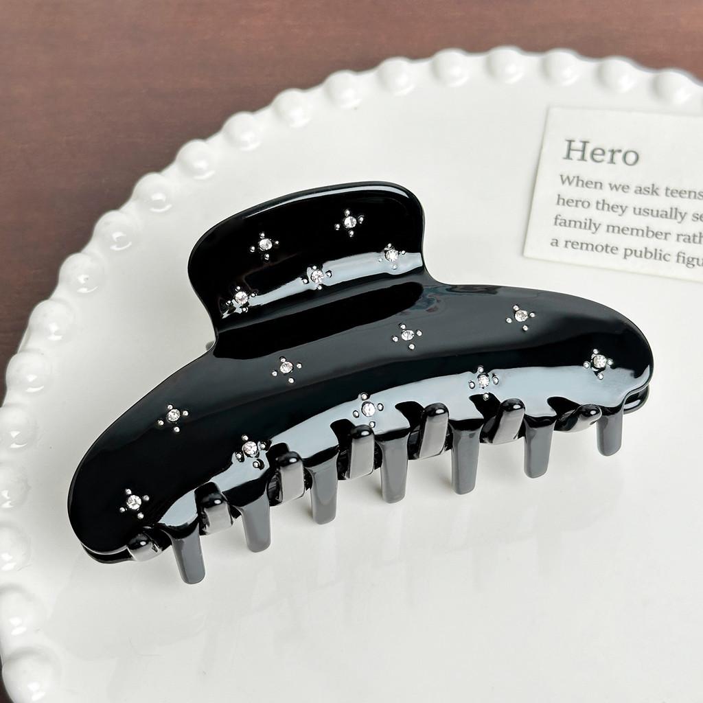 Fashionable Large Rhinestone-studded Acetate Hair Claw Clip For Stylish Women's Hairstyles