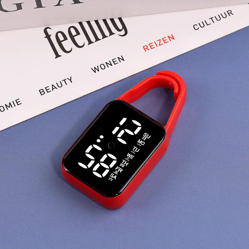 Светодиодные цифровые электронные часы-брелок со светящейся функцией, детские подарки, многофункциональные подвесные часы, карманные часы