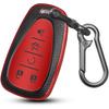 Чехол для брелока Chevy, 5-кнопочный чехол для ключей для Chevrolet Equinox Malibu Trailblazer Traverse Volt Bolt, Красный