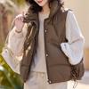 Модный зимний теплый короткий жилет, женская верхняя одежда, элегантная толстая парка без рукавов, женские куртки
