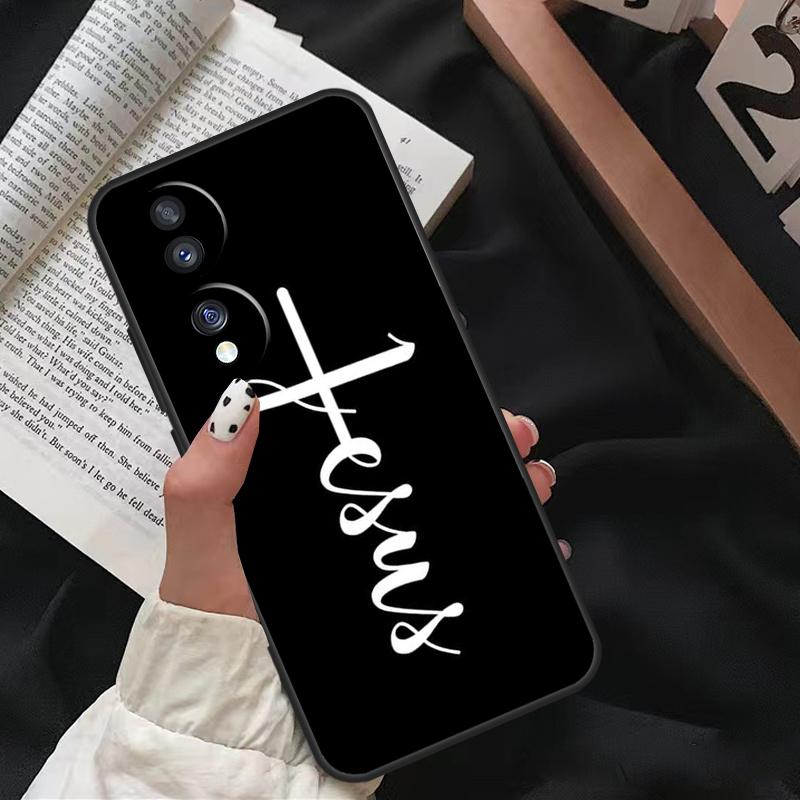 Стих из Христианской Библии Чехол с Иисусом Для Honor 70 50 90 Lite 8X 9X X6 X7 X8 X9 Honor X8a X9a X7a X6a Magic 5 Pro Чехол