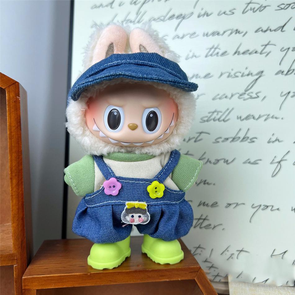 (Только одежда) Аксессуары для одежды Labubu Шляпа V1 V2 V3 Аксессуары для плюшевой куклы Labubu Комплект сменной одежды Сладкие аксессуары