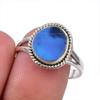 Natural Australian Opal Gemstone 925 Solid Sterling Silver Ring Size 8.5 F0P11