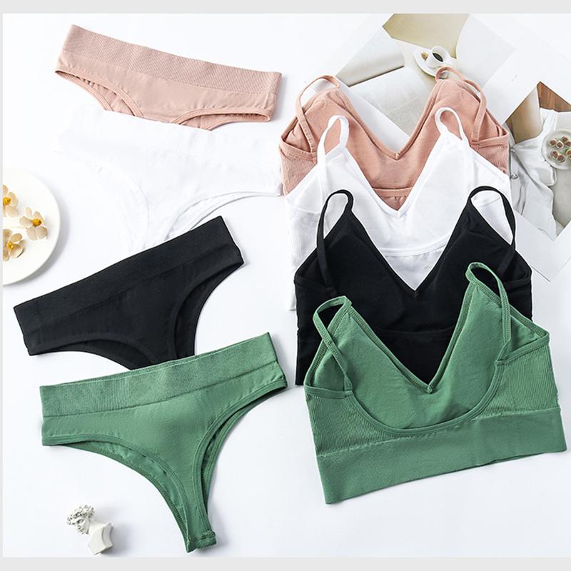 Нижнее белье женское, с маленькой грудью, со сборками, тонкая секция, без стального кольца, спортивный комплект большого размера с бюстгальтером и треугольной чашкой