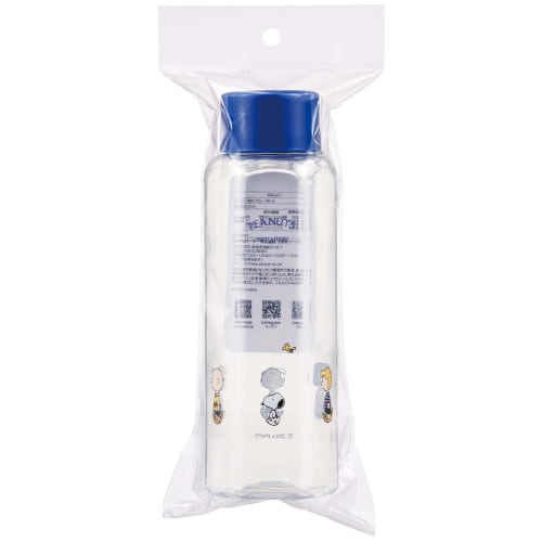 Skater Пластиковая бутылка для воды с шестигранным корпусом, удобно держать в руке, 350 мл, дизайн «выдув-выдув», для взрослых и детей, для питья непосредственно из горлышка, прозрачная, с дизайном Snoopy, легкая