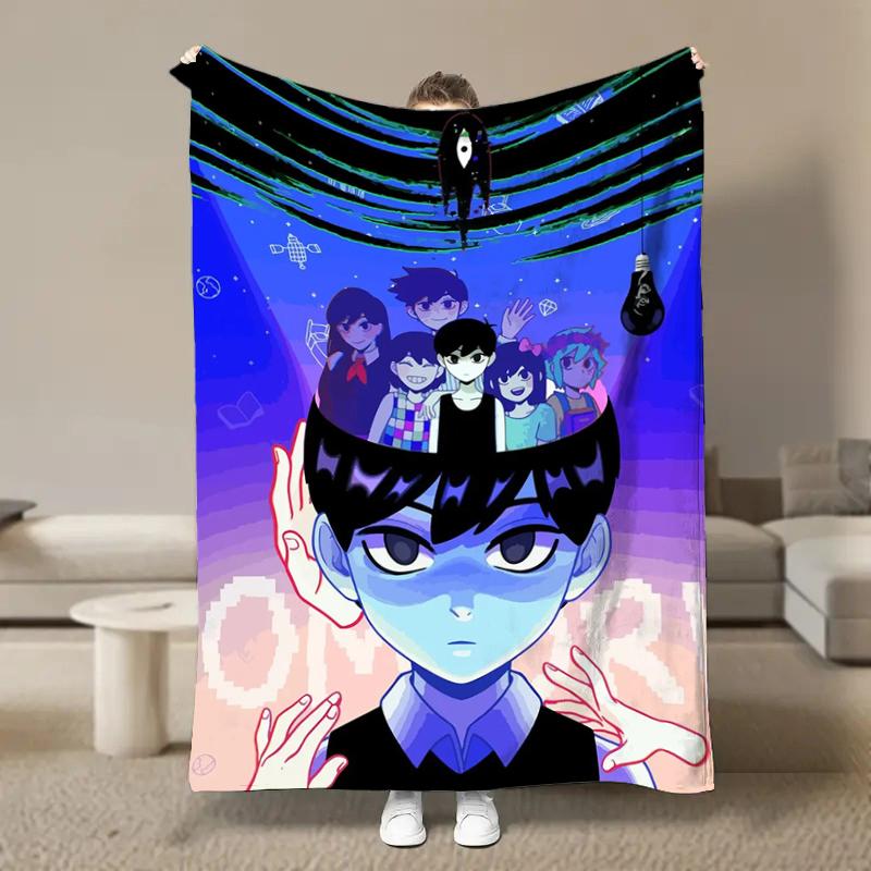 Hot Horror Video Game O-Omori Flannel Blanket Fluffy Children and Adults Sofa Plush Bedspread Throw Lunch Blanket for Sofa Bed