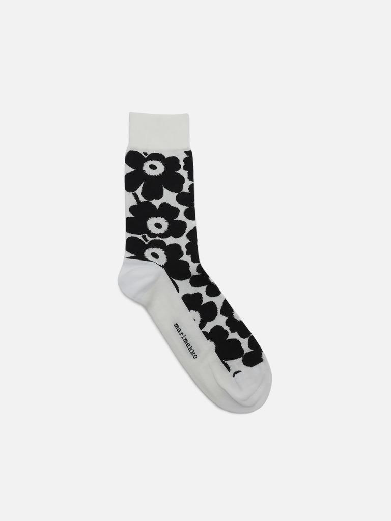 Marimekko Kirmailla Unikko Socks, Women's, Size 34, Gray and White, 52_1_52229191498