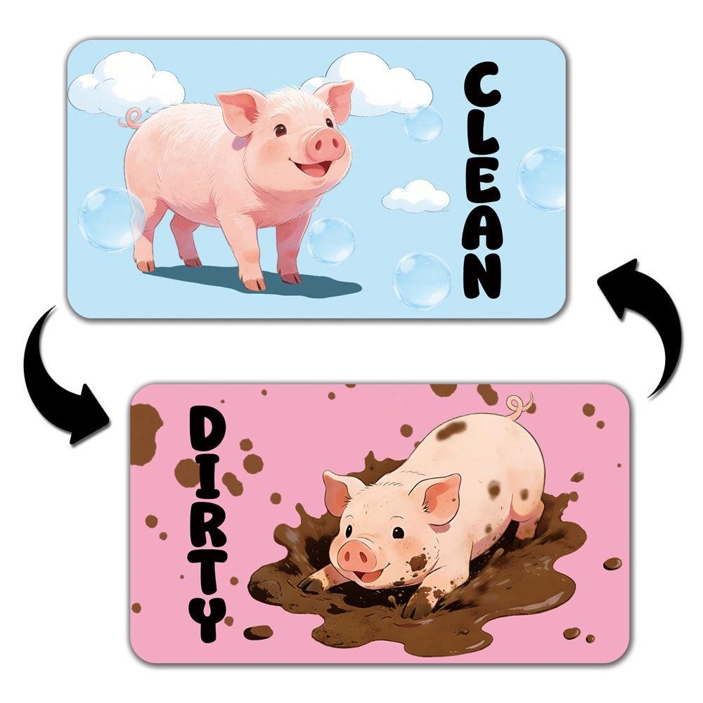 Non-Scratch Dishwasher Stickers Cartoon Animal Dishwasher Sticker Kitchen Use