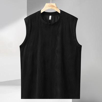 Большие размеры 4XL-11XL, свободная черная футболка без рукавов для мужчин, летние топы, повседневная футболка, летняя мужская одежда