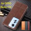 Deluxe Magnetic Adsorption Leather Fitted Case for OPPO Reno 11F / Reno11F Flip Cover Protective Case Capa Fundas Coque