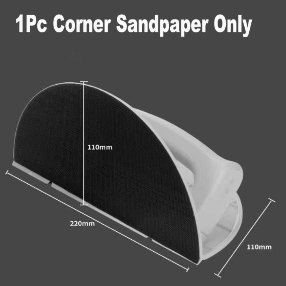 Self-Adhesive Semi Circular Angle Sanding Tool Plastic Multifunctional Hand Grinding Board Reusable Durable Sanding Sandpaper