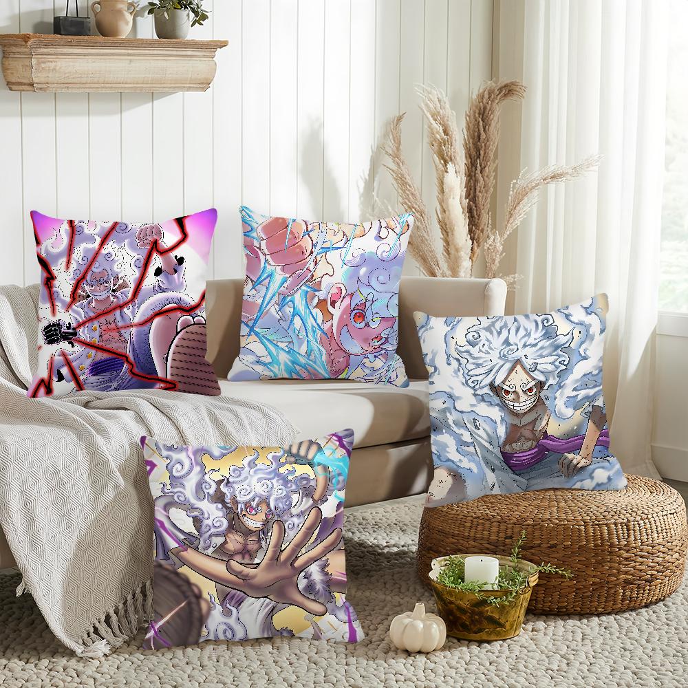 Anime L-L-LufyS Cool Pillow Case Home Cushion Cover Suitable For Office Sofa Car Suitable For All Seasons