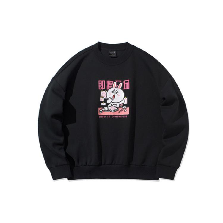 Толстовка Li Ning x LINE FRIENDS Унисекс Черная AWDQB10-3