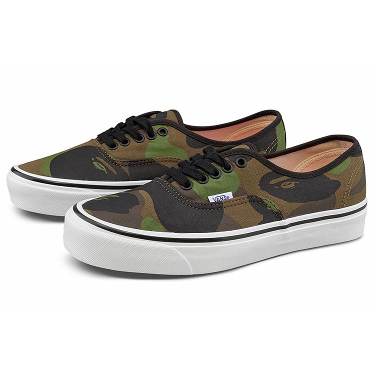 BAPE x Vans Authentic 44 DX First Camo Унисекс Кроссовки Зеленые VN0A38EN7BC