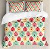 3pcs Bedding Set Dandelion Ladybug White Home Textile Duvet Cover Pillow Case Boy Kid Teen Girl Bedding Covers Set