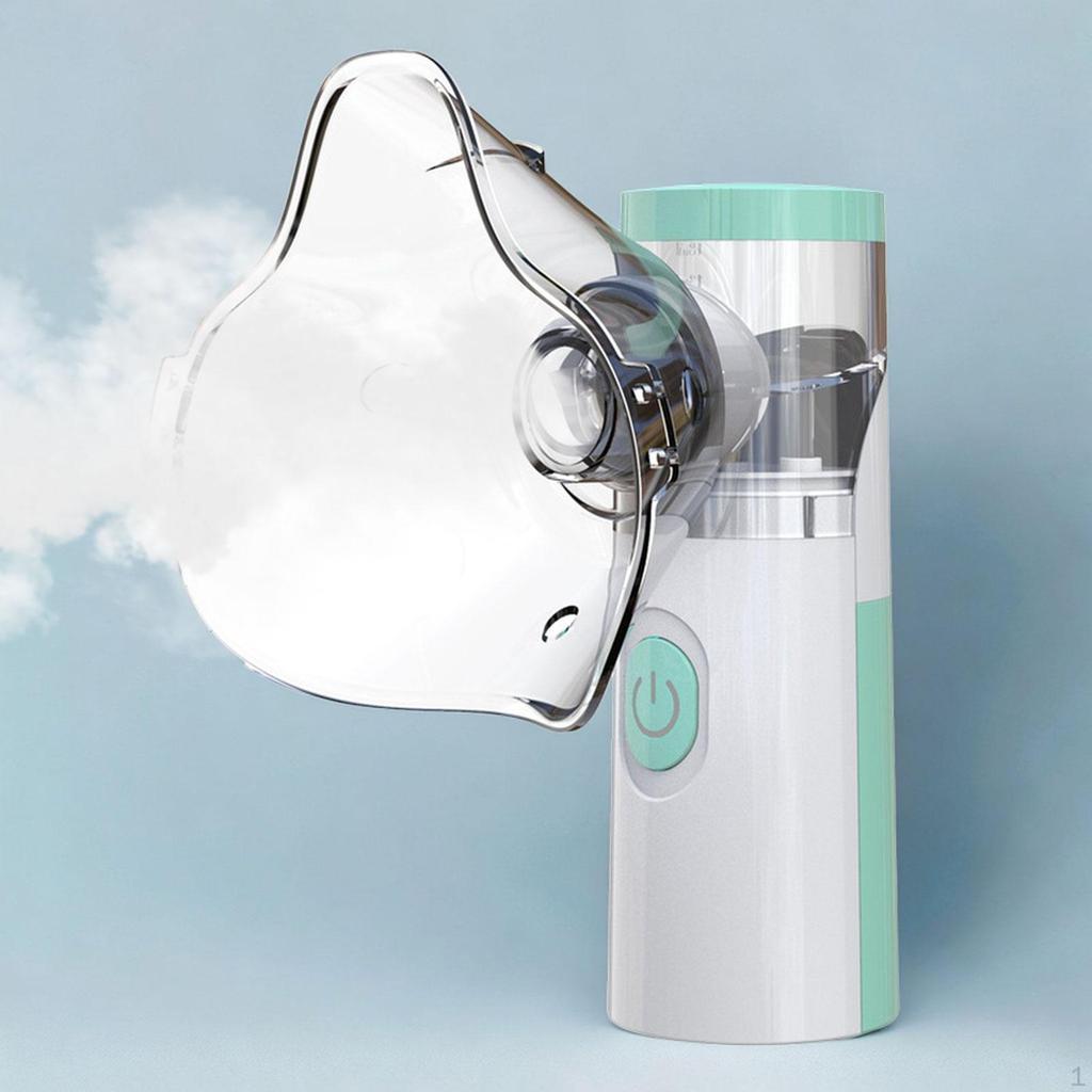 Ручной паровой ингалятор с мундштуком, сетчатые небулайзеры для домашнего использования, при астме, кашле, зеленый