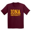 Iona University Gaels Basic Block Youth T-Shirt - Maroon