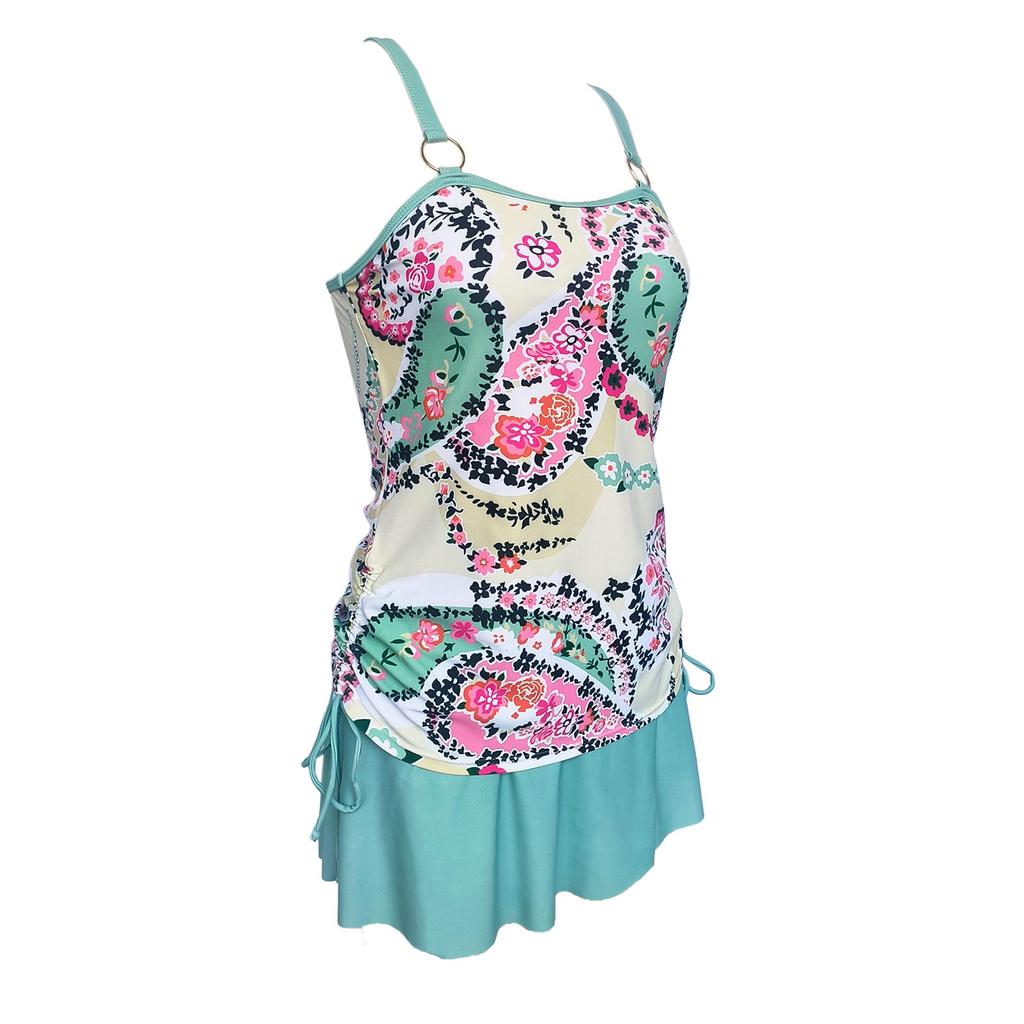 Женский сексуальный купальник с подтяжками и напечатанным раздельным купальником