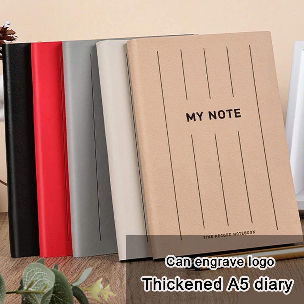 (Free Logo Engraving) A5 Business Notebook, High-end Office Notebook, Meeting Minutes, Student Leather Diary, Excerpts, 128 Inner Pages