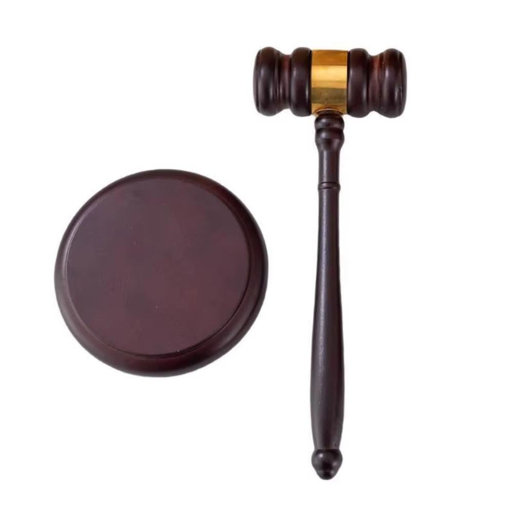 High Quality Wood Adjudgement Gavel Handcrafted Decorative Hammer Set Role Play
