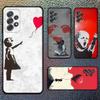 Чехол для телефона Banksy Graffiti War для Samsung S25, S24, S21, S22, S23, S30, Ultra, S20, Plus, Fe, Lite, Note, 10, 9, 5G Черный