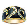 Gold Plated Ring 'Romy' Black Gold - 12 Mm