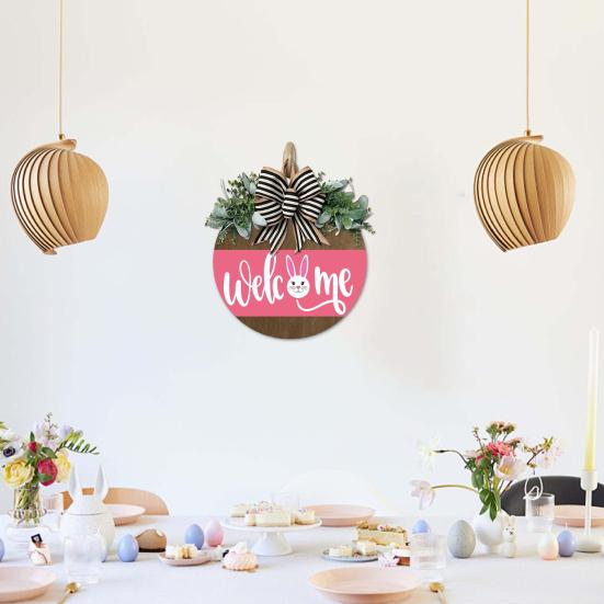 Привет, весна, дверной знак, весеннее украшение, деревянный венок, входная дверь, приветственный знак для фермерского дома, крыльца, внутреннего и наружного декора