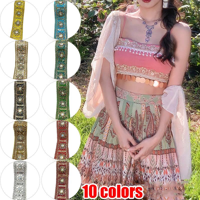 4.5смx10 ярдов Материалы для DIY Богемный стиль Швейные принадлежности Многофункциональный Цветочная вышивка Декор для штор Несколько цветов