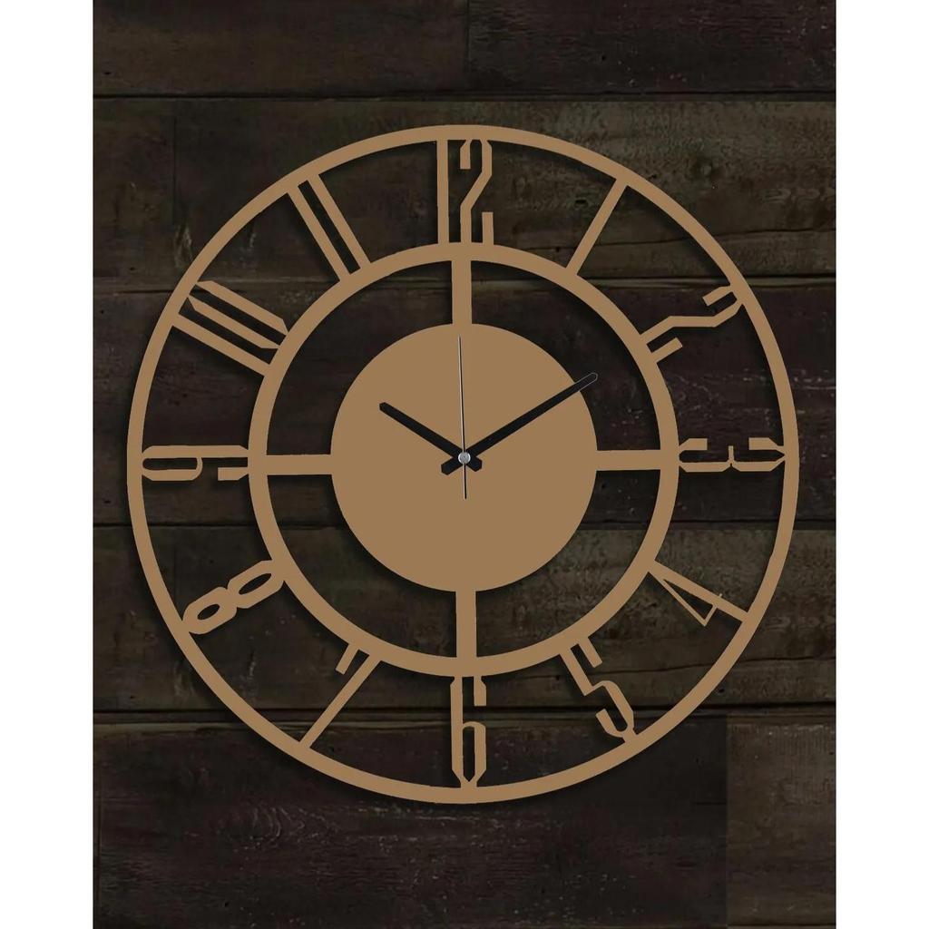 MUYIKA A Bunnela Silver, Red, Black Metal Color Wall Clock 50x50cm MDS-50