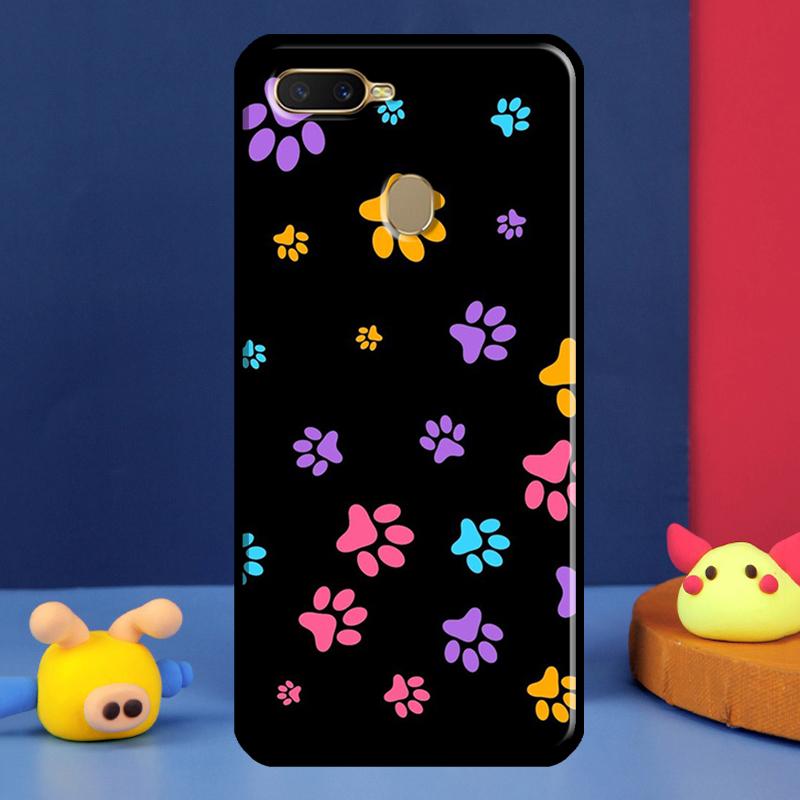 Чехол с лапкой собаки для Oppo A96 A76 A16 A74 A94 A54 S A57 A77 A58 A78 A98 A5 A9 A91 A15 A17 A52 A72