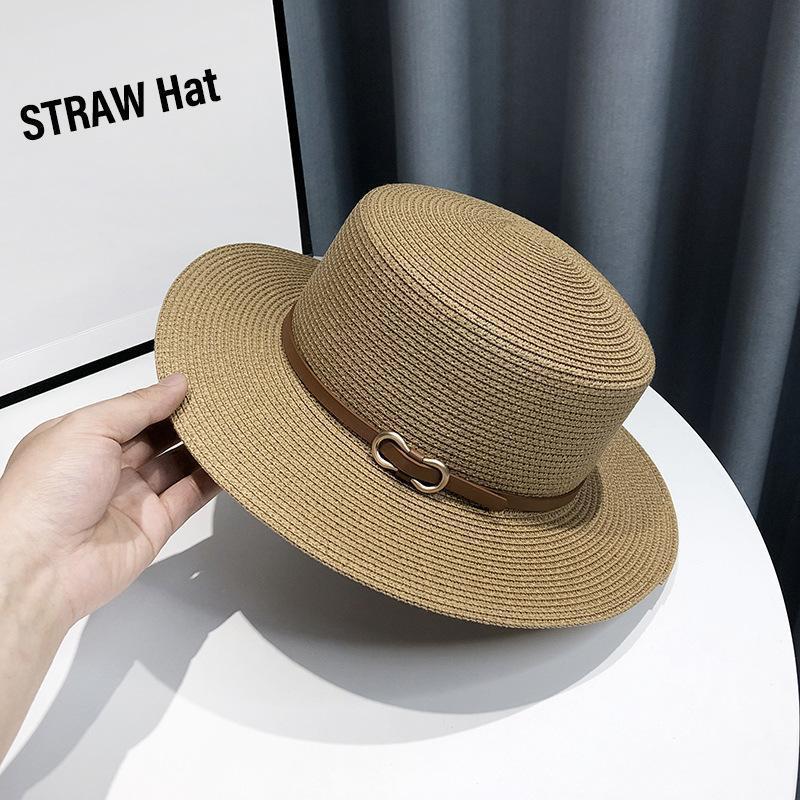 Seaside Beach Hat Lace Straw Hat Children Summer Visor Breathable Sunscreen Bucket Hat Vacation Style Straw Hat