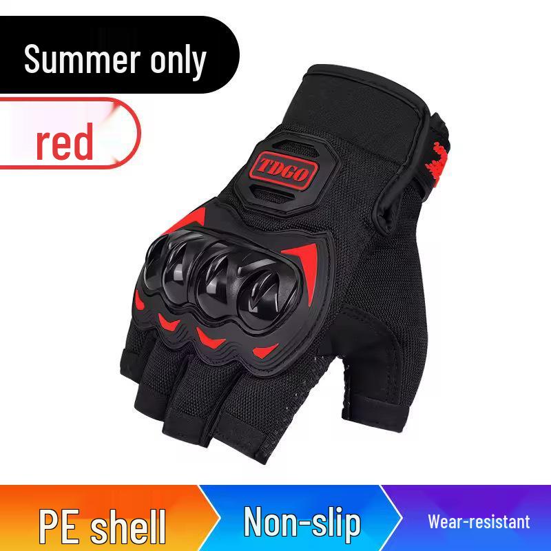 Дышащие мотоциклетные перчатки: Половина и полные пальцы, защита от падений, защита от солнца для летней езды