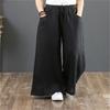 Весенне-осенняя уличная одежда в стиле хип-хоп, женские однотонные хлопковые и льняные широкие брюки, женские винтажные повседневные женские брюки в стиле Харадзюку в стиле бохо