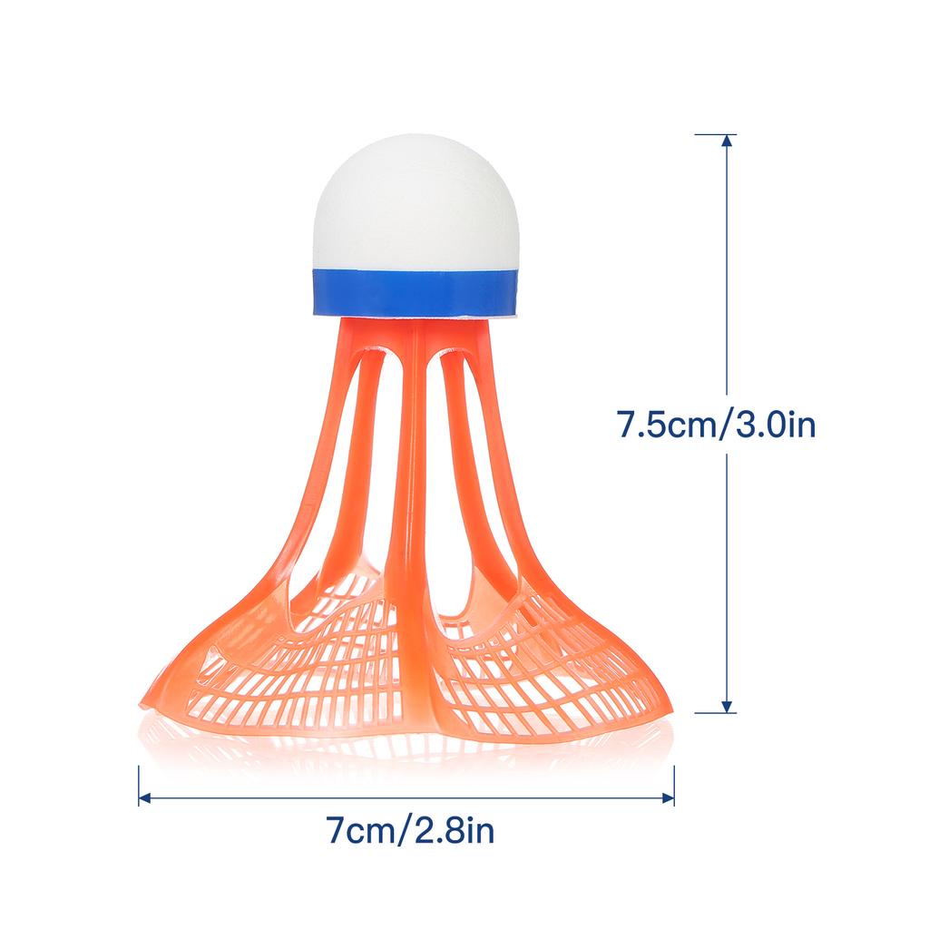 3шт нейлоновые воланы прочные пластиковые воланы для бадминтона в помещении и на открытом воздухе для занятий спортом бадминтон