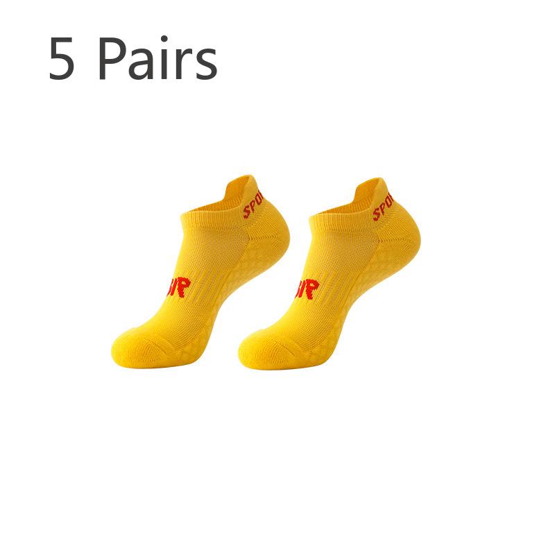 5 пар женских хлопковых носков с толстой мочалкой для марафона, профессиональных спортивных носков для бега