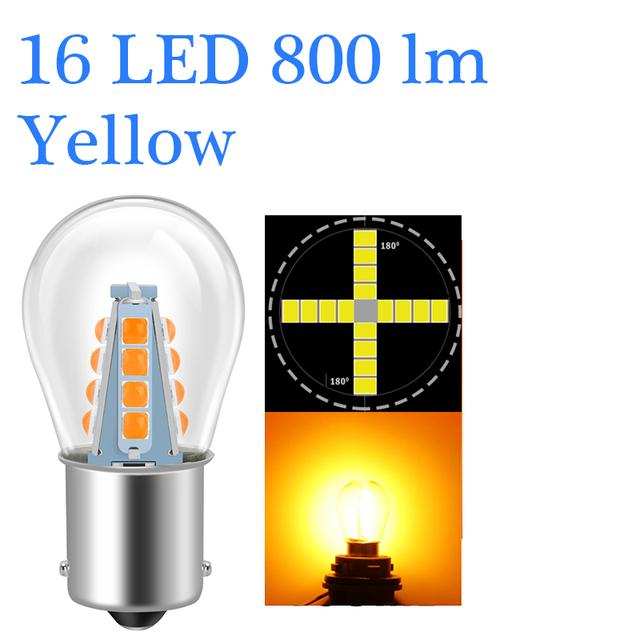 8/16 3030 чипов Led P21w Ba15s автомобильный светильник S25 1156 автомобильный сигнал поворота заднего хода лампа Drl белый 6000k 12 В 24 В