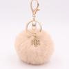 Christmas Snowflake Pom Pom Plush Keychain Charm